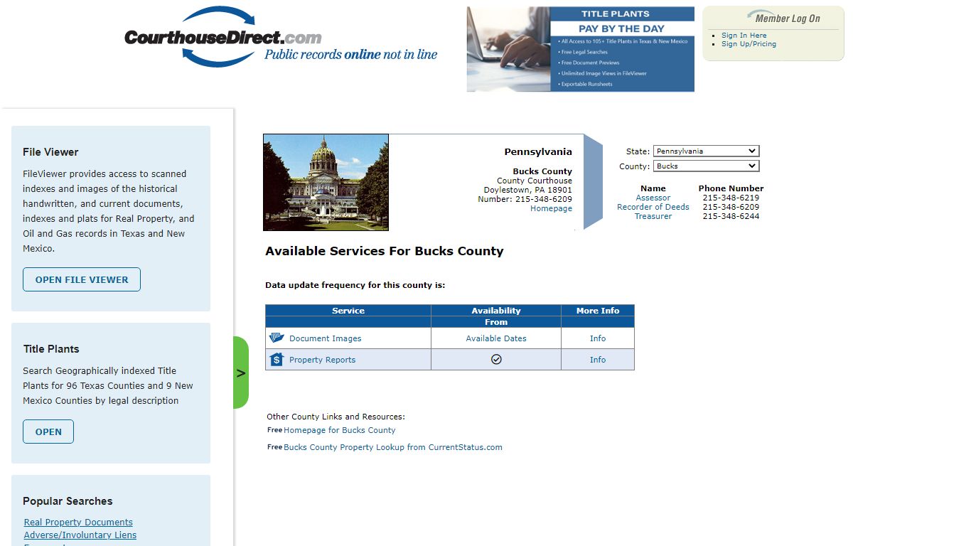 Search Bucks County Public Property Records Online - CourthouseDirect.com